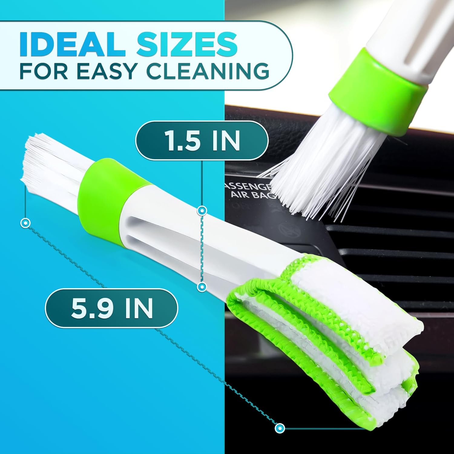 Multifunction Cleaning Brush Car Interior Cleaner - Car Seat Cleaner for Car Detailing Brush Set Home Cleaning Supplies- Car Brush Interior Cleaner Vent Brush Auto Detailing Tools & Accessories 2 Multifunction Cleaning Brush Car Interior Cleaner - Car Seat Cleaner for Car Detailing Brush Set Home Cleaning Supplies- Car Brush Interior Cleaner Vent Brush Auto Detailing Tools & Accessories
