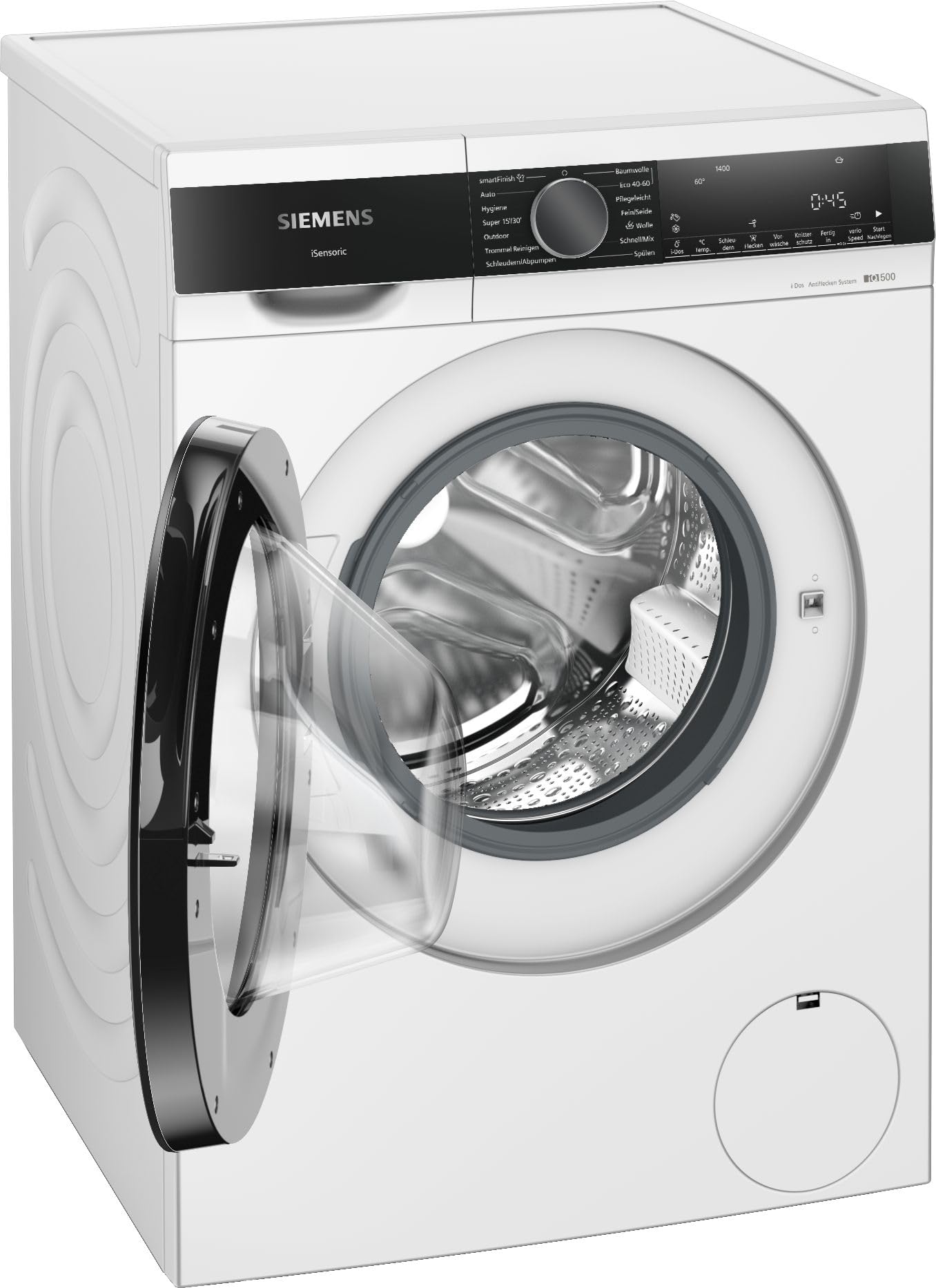 Siemens iQ500 WG44G2F41 Waschmaschine 9 kg 1400 UpM automatische Fleckenentfernung smartFinish varioSpeed i-Dos aquaStop Weiß