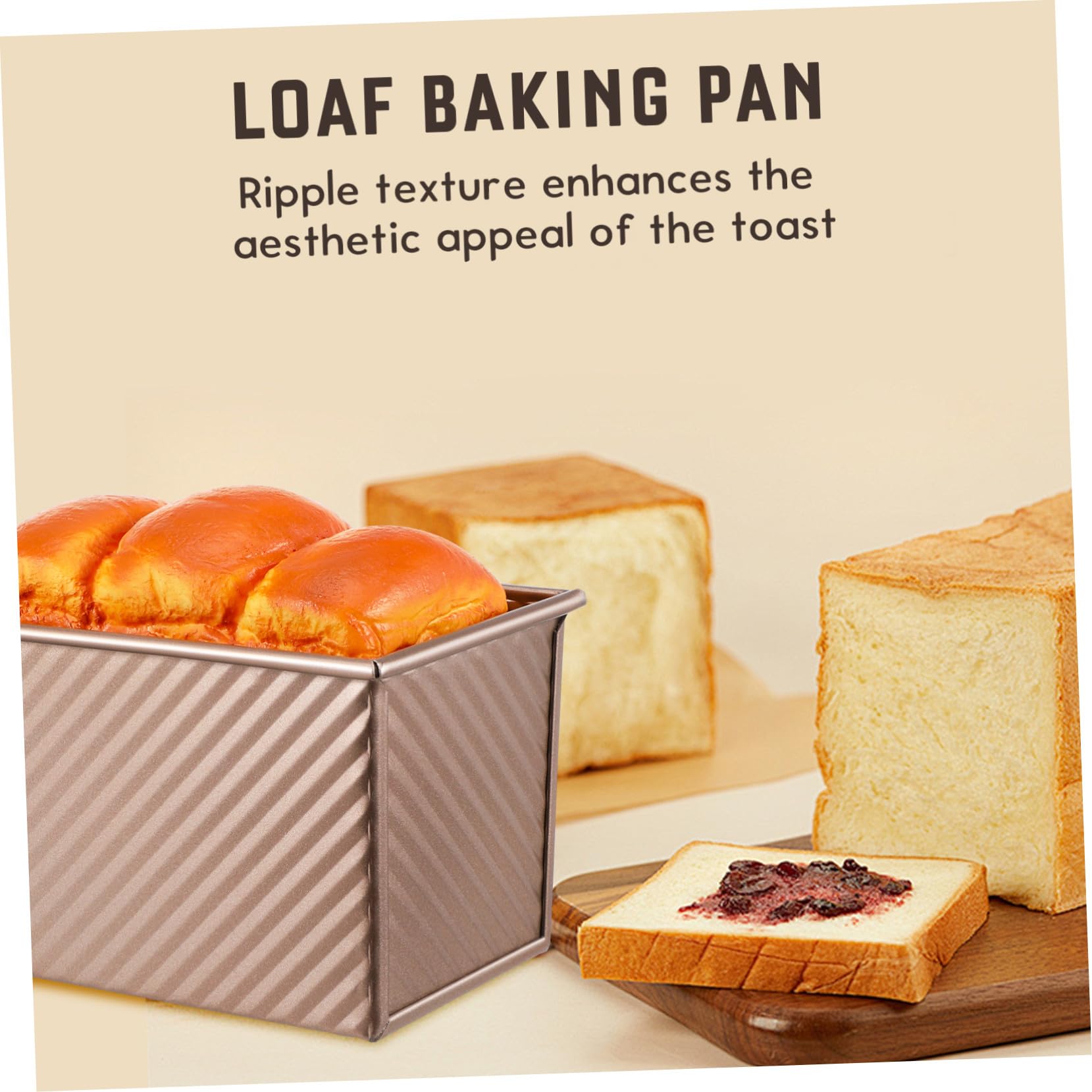 Ipetboom Backform Deckel und Belüftungslöchern Kohlenstoffstahl aus Robuste Rechteckige Vielseitige Kastenform zum Backen von Brot für Küche