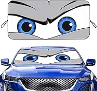 Vista 17 de eygeufg Parasol para parabrisas delantero (ojos-negro, grande)