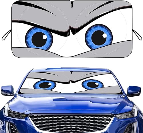 Miniatura 17 de eygeufg Parasol para parabrisas delantero (ojos-negro, grande)