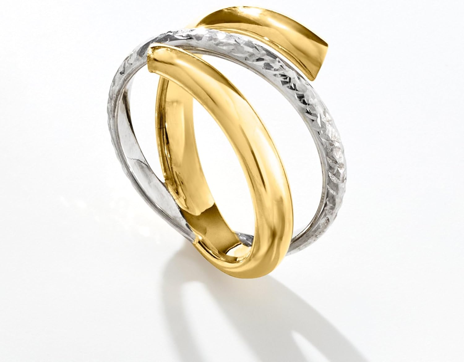 Ross-Simons Italian 14kt 2-Tone Gold Spiral Ring - Image 4