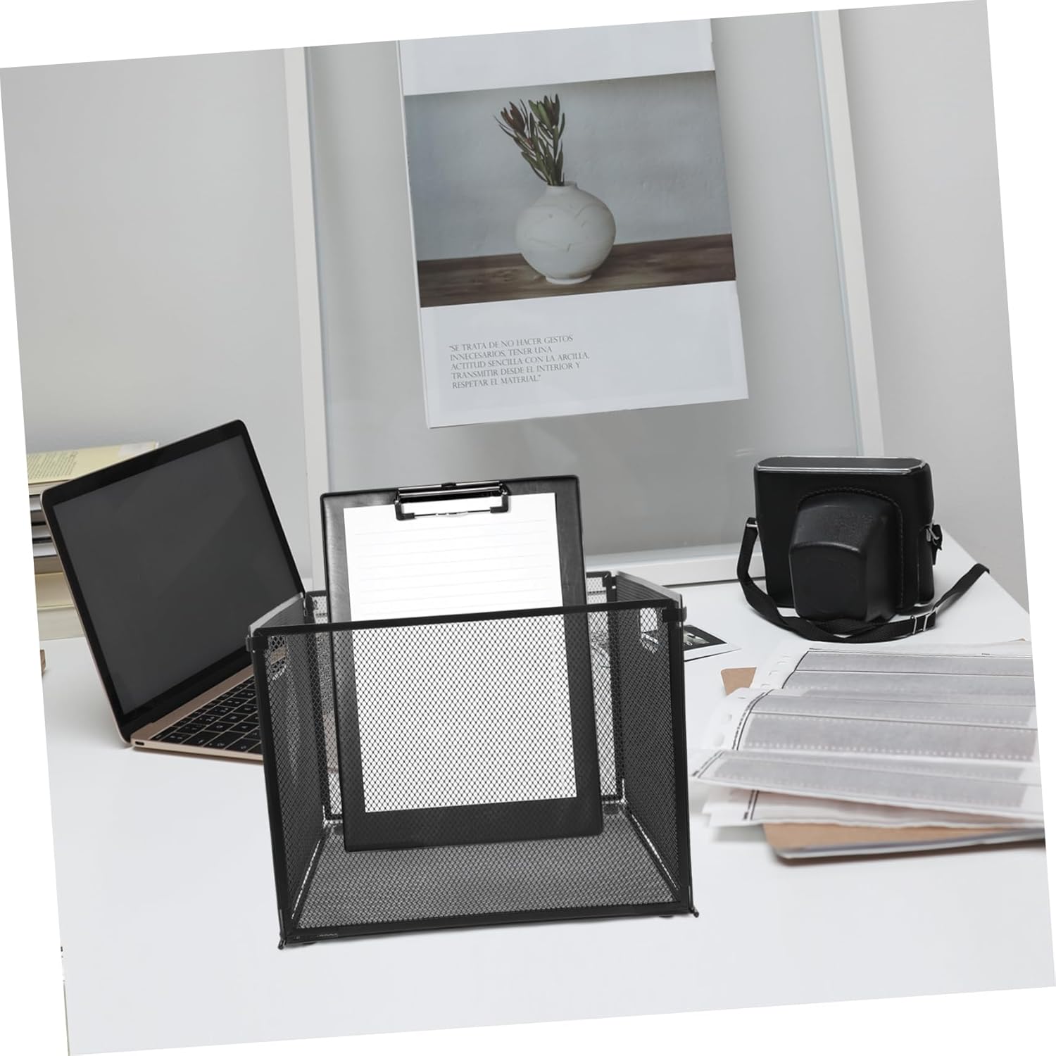 Versatile Mesh File Basket Storage Rack Desk Organizer for Office Home Classroom