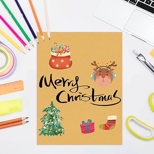 Miniatura 5 de YINUOYOUJIA 100 hojas de papel kraft marrón de 8.5 x 11 pulgadas de grosor, papel de construcción de 92 libras para manualidades, fabricación de