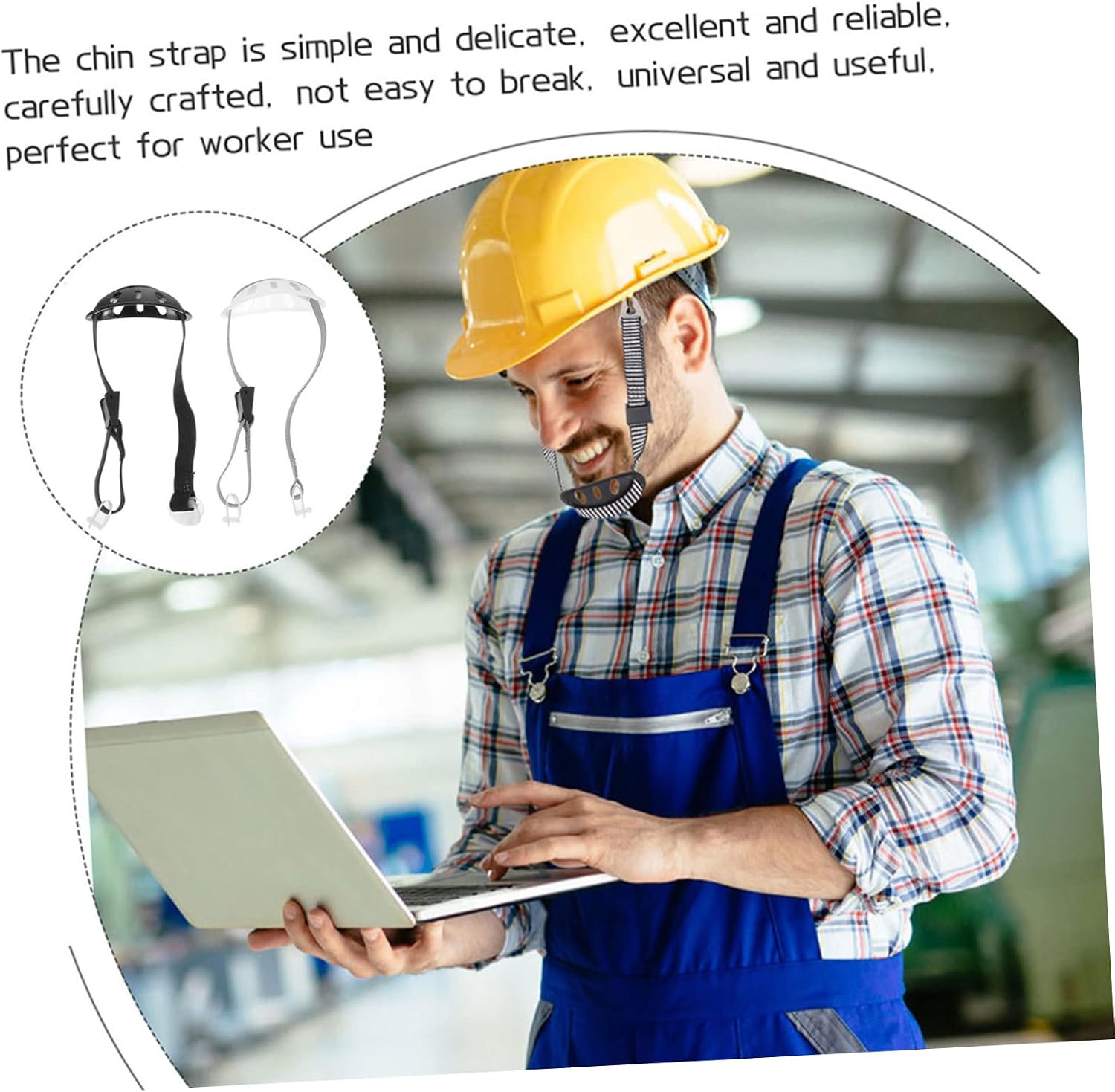 2pcs Safety Chin Strap for Hard Hat Adjustable High-durability Easy to Use Chin Protection Helmet Accessory