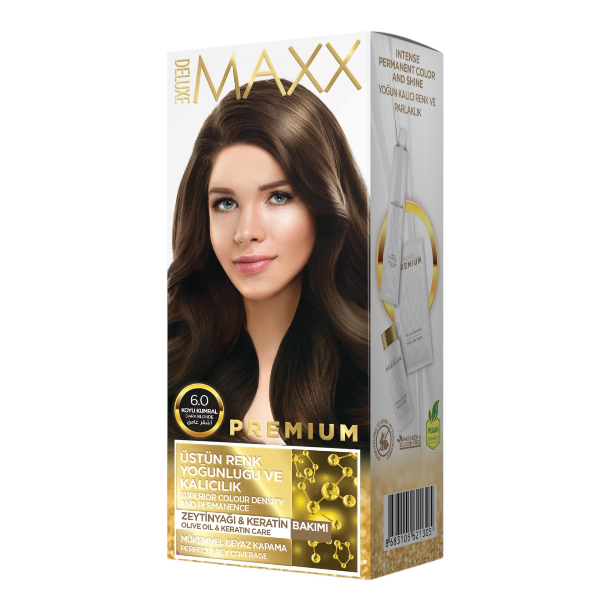 Maxx Deluxe Premıum Yarı Kit Set Saç Boyası 6.0 Koyu Kumral