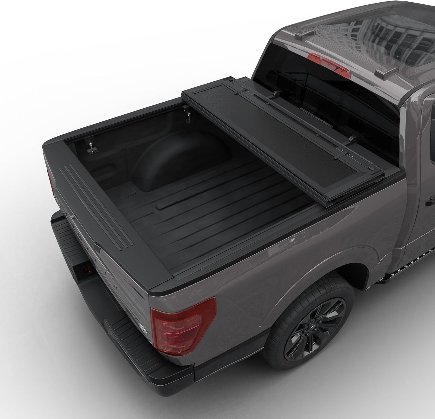 Tutel Low Profile Hard Shell Flip-Up Truck Bed Tonneau Cover|Fits 2015–2026 Ford F-150 5'5" Bed (66") - TTLTMLPFU016