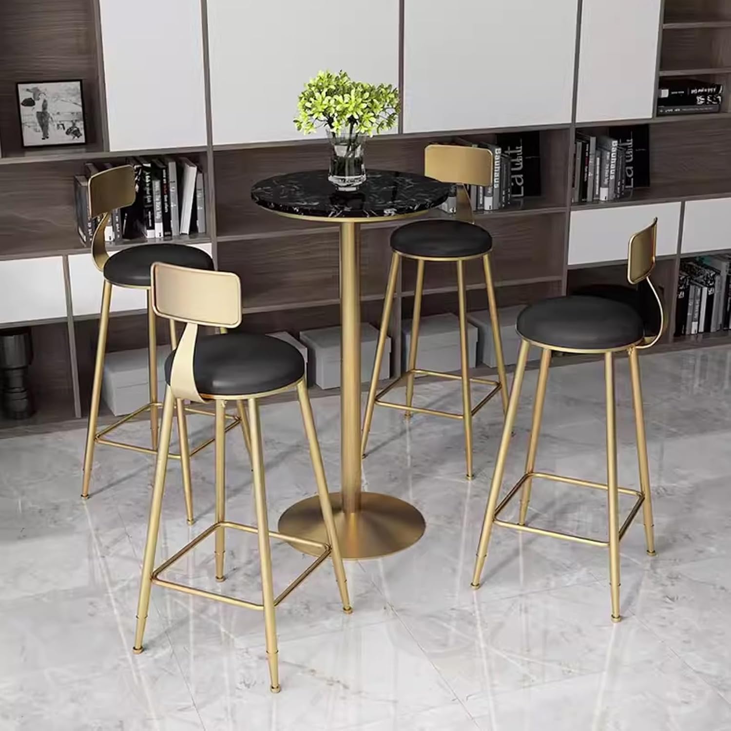 Outdoor Bar Height Table,Patio Dining Pub Table Tall Top Coffee Table,Living Room End/Side Table Cocktail Counter Drink Table,Small Accent Table Nightstand (One Color Height 95cm)