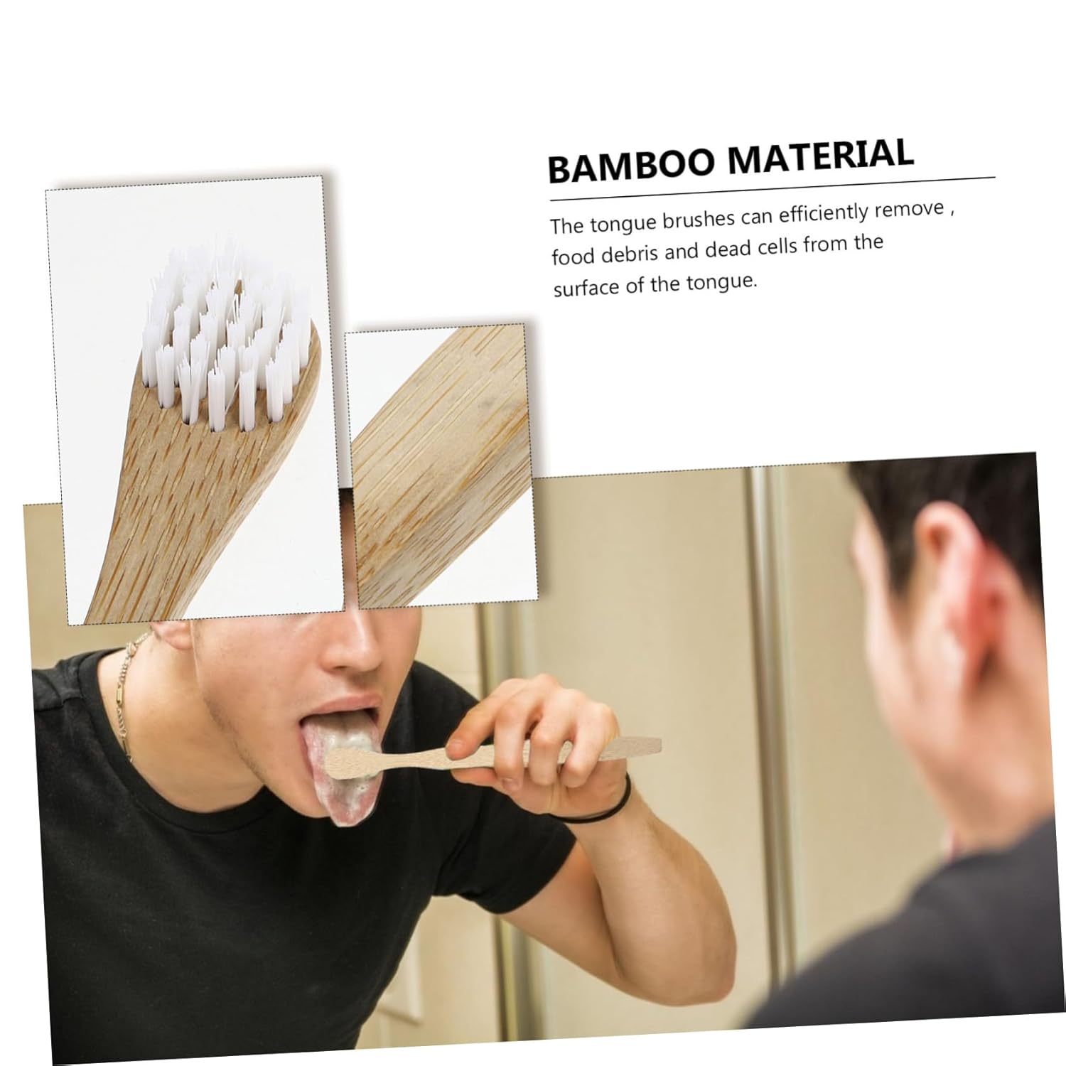 12pcs Newborn Oral Care Tools Bamboo Tongue Cleaner Tongue Kit Professional Cleaning Brush for Breath