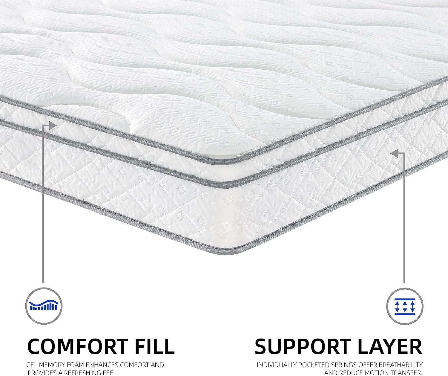 Softa Adjustable Bed Frame Queen with 12