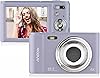 Digital Camera, 48 MP, Autofocus, 4K, 16x Digital Zoom, 2.88 Inch Large Screen, Built-in Battery, Compact, School Trips, Students, Beginners