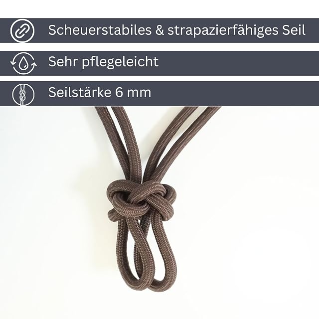 Foto 7 de 7 de Cabestro de nudos para trabajos en suelo con caballos, ideal para trabajos al aire libre