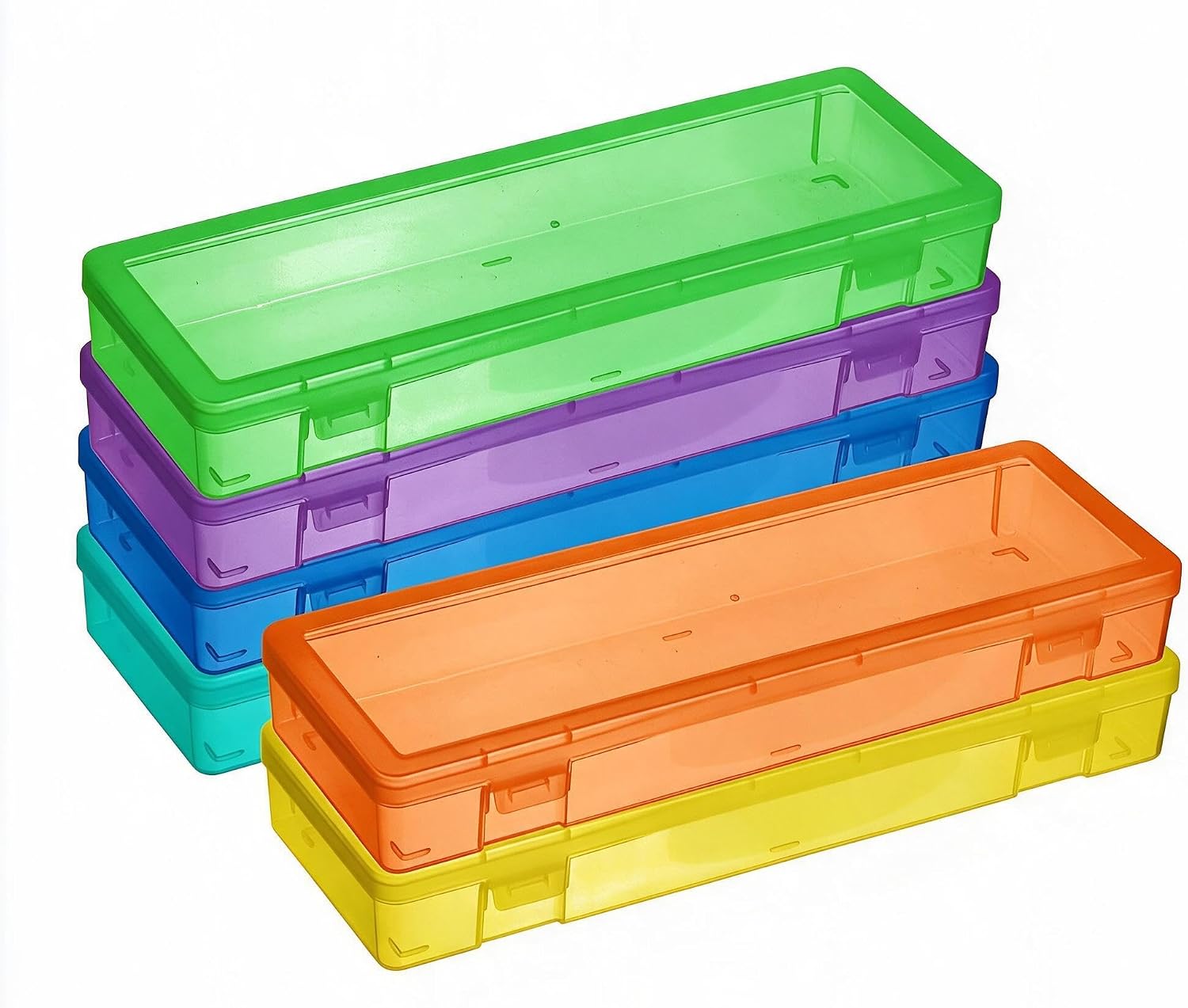 novelinks Small Plastic Containers with Lids and Plastic Pencil Boxes