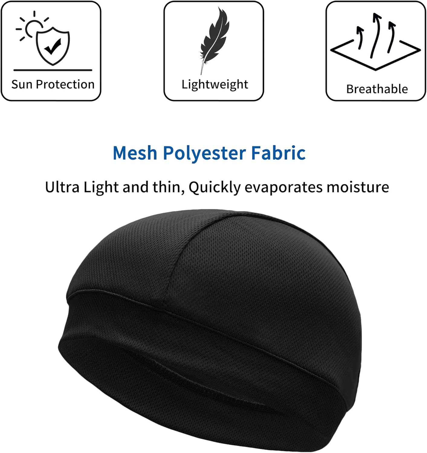 Miniatura 2 de ZLYC Casco que absorbe el sudor, gorro de calavera para hombres y mujeres, gorro de ciclismo para correr