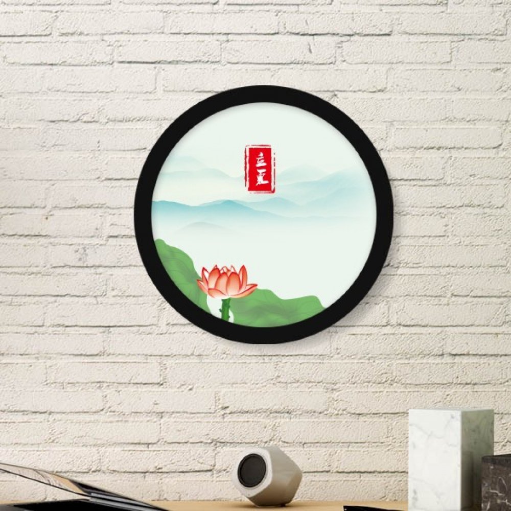Peinture art solaire en cadre photo bois noir : l'excellence décorative