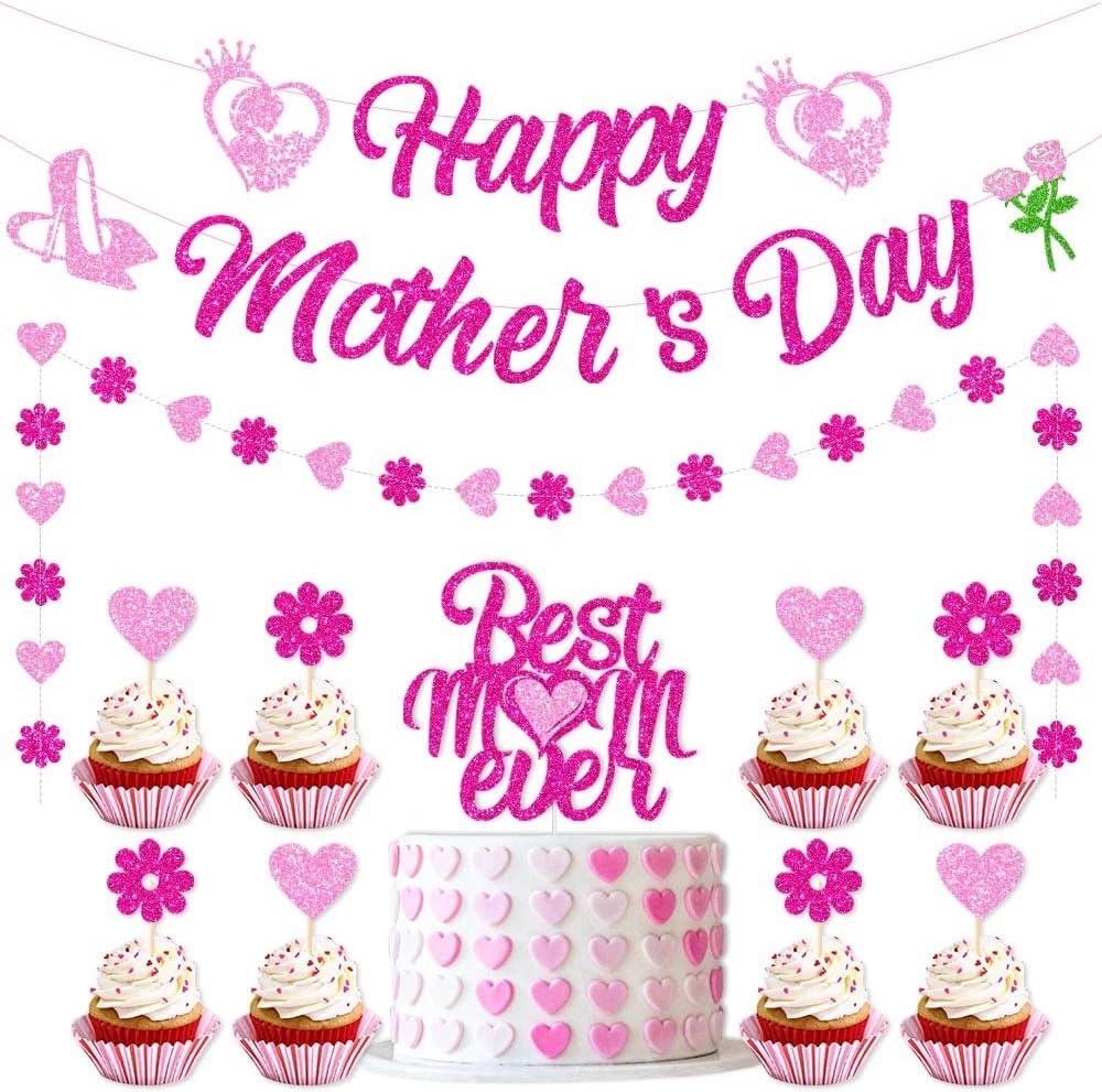 Mothers Day Decorations Happy Mothers Day Banner Mothers Day Cake