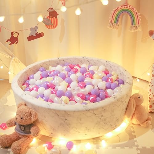 Miniatura 162 de STARBOLO Pelotas de estrella para niños pequeños, 100 unidades, estrellas de 2.55 pulgadas, sin ftalatos, sin BPA, no tóxicas, a prueba