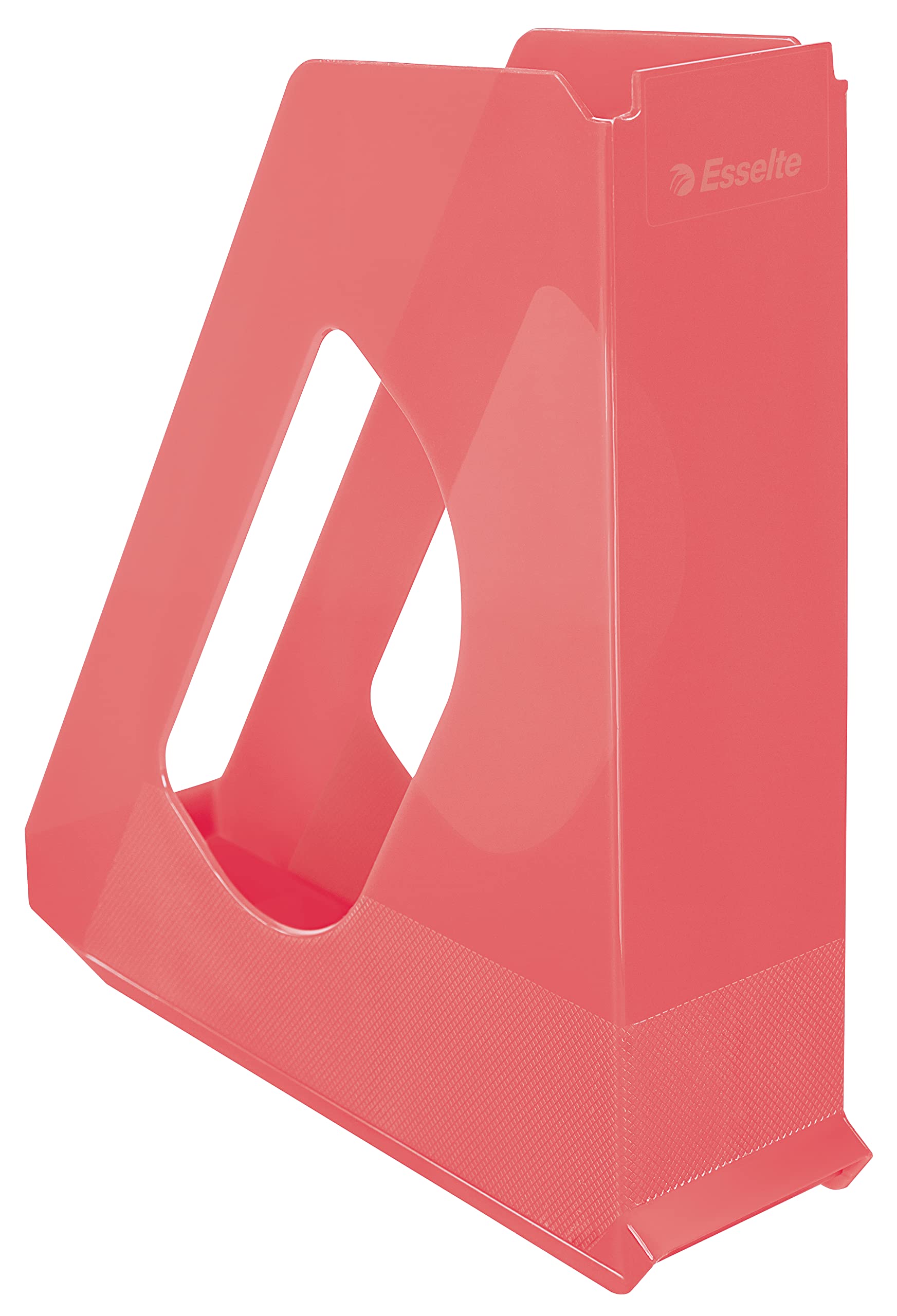 Esselte Zeitschriftenordner, 10er Pack, A4-Papierablage für Dokumente, Kataloge und Broschüren, Für Zuhause/Büro, Zur Schreibtischorganisation, Colour'Breeze Serie, Koralle, 628455