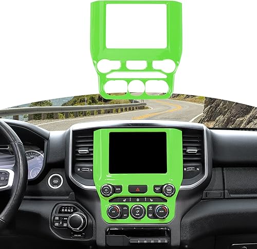 RT-TCZ Para RAM Green Dash Trim AC Panel de Control Cubierta para Dodge RAM 2018 up Verde Interior Accesorios