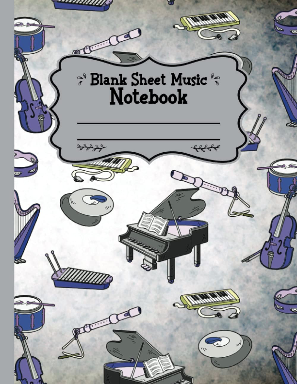 Carnet de notes de musique vintage pour composer vos mélodies au piano ou guitare