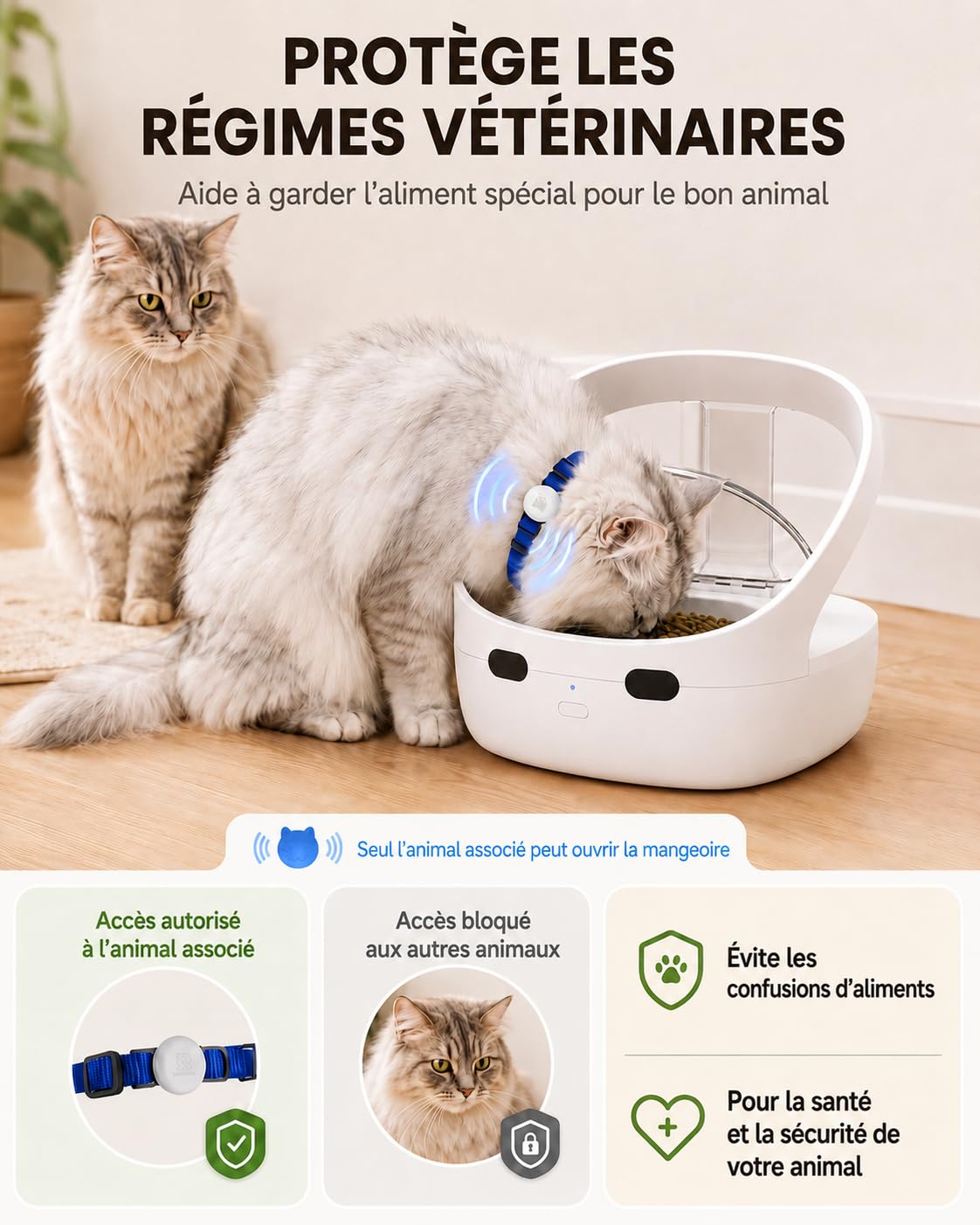 Comedero Automático RFID para Gatos, para una Alimentación Más Controlada en Casa
