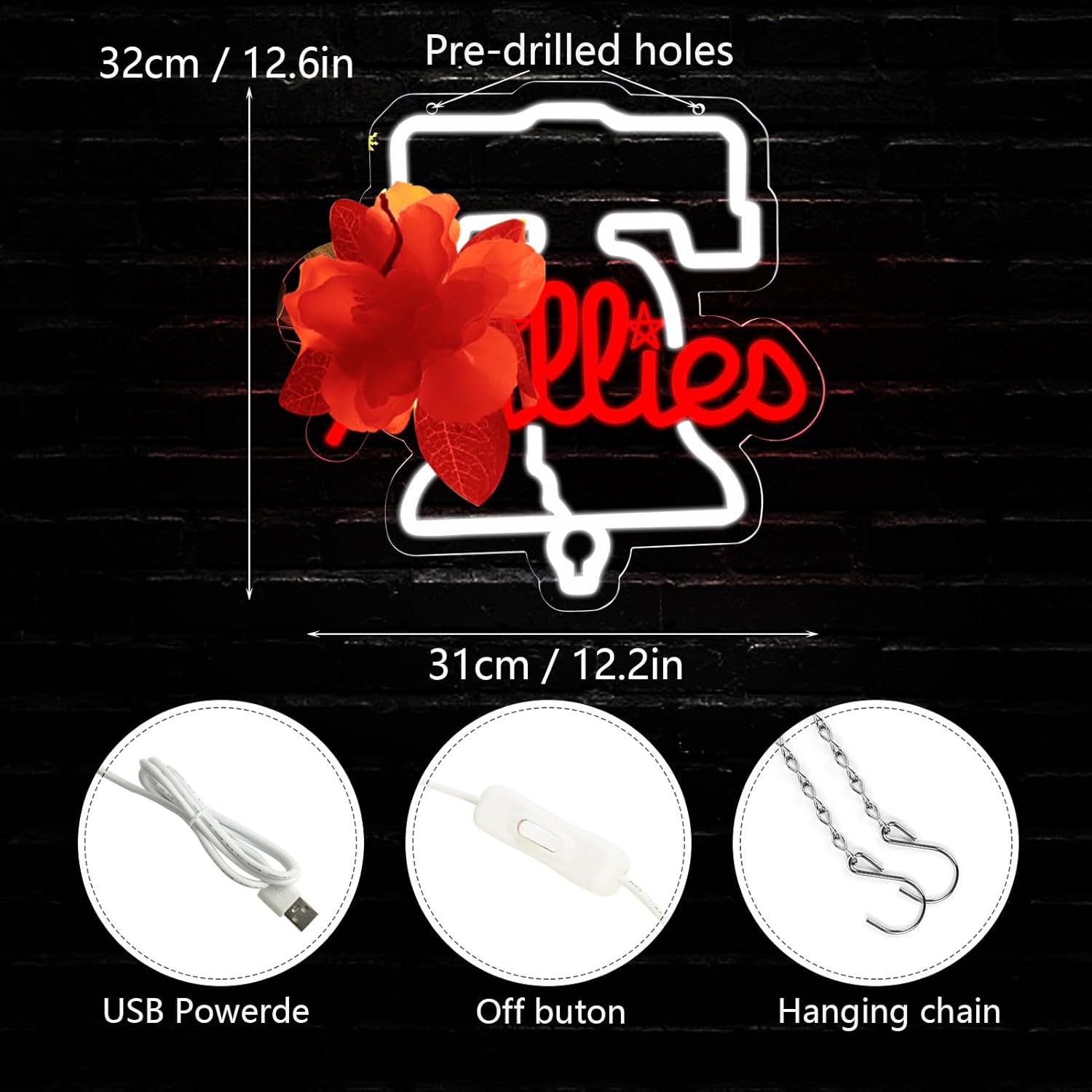 Pugna Baseball Neon Signs for Wall Decor Neon Lights for Bedroom Led Business Signs Suitable for Man Cave Bar Pub Restaurant Christmas Gift Art