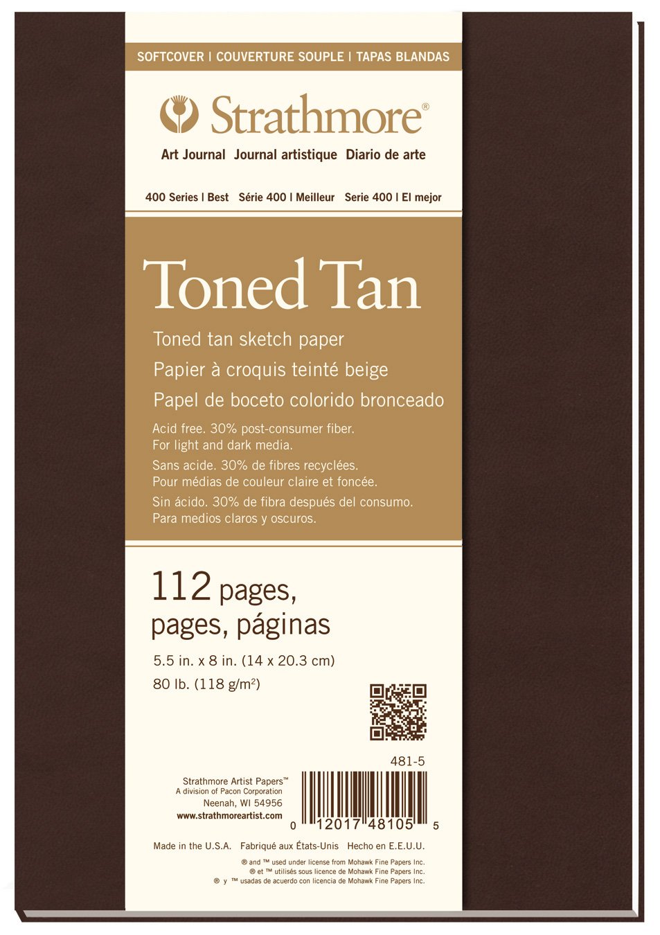 Strathmore 400 Toned Tan Softcover 5.5X8