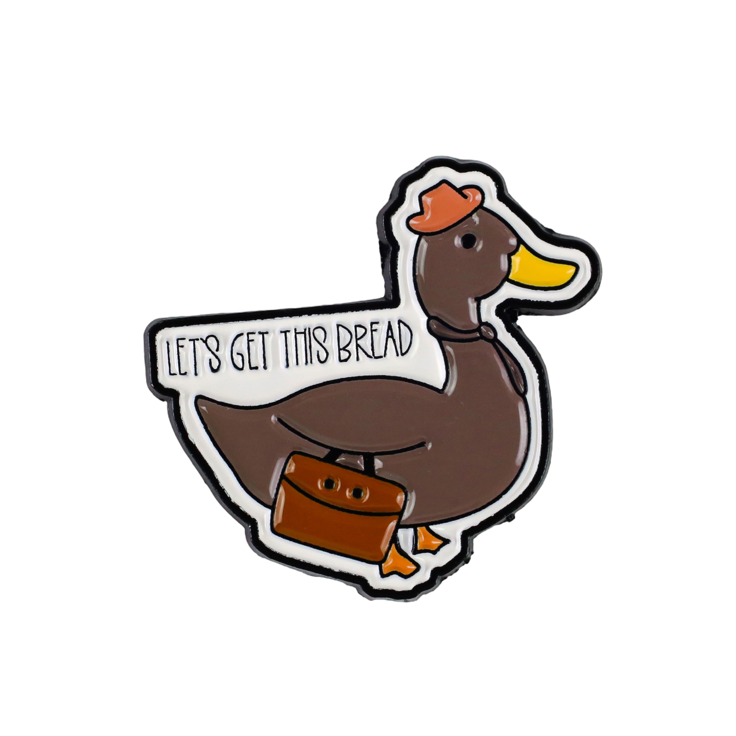 Let’s Get This Bread Meme Business Duck Pin Brooch, Sarcastic Motivation Enamel Pin, Hustle Humor Gift For Boss Babe Entrepreneur, Hustle Culture Brooches, Duck Pun Lapel Badge, Get Money Internet Slang Accessories