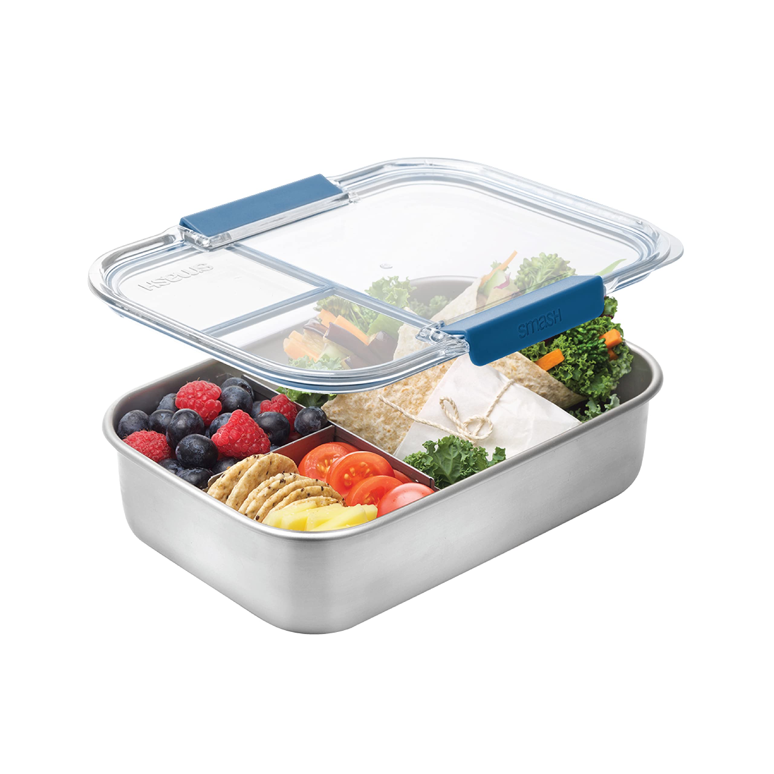 Amazon.com: Smash Stainless Steel Bento Lunch Box, 3 Compartments