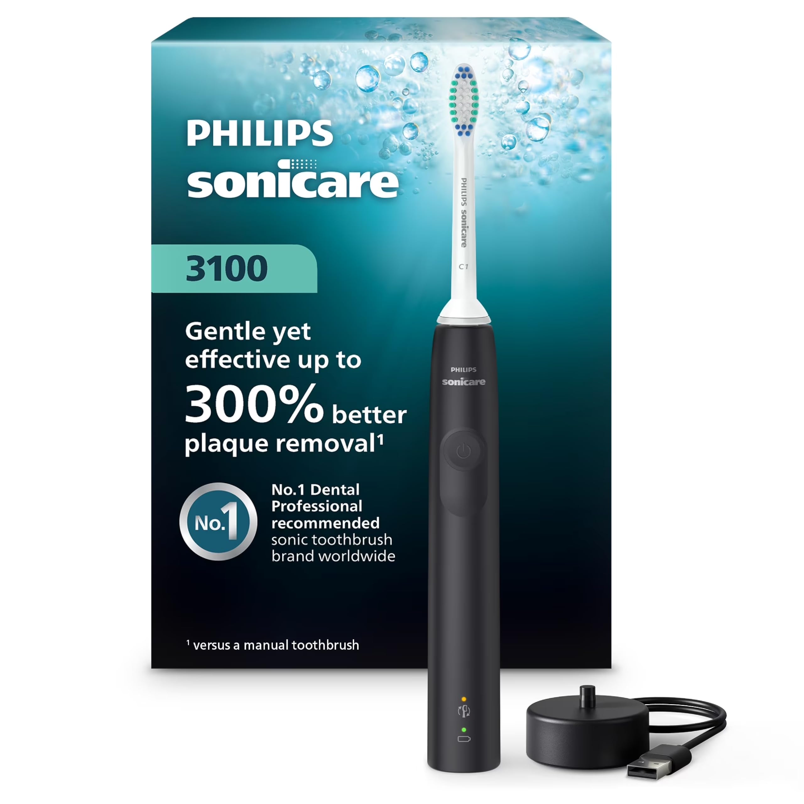 Phillips Sonicare Sonicare ProtectiveClean Removes up to 7x More Plaque, Long lasting 4 day Battery Life Rechargeable Electric Toothbrush, White/Grey