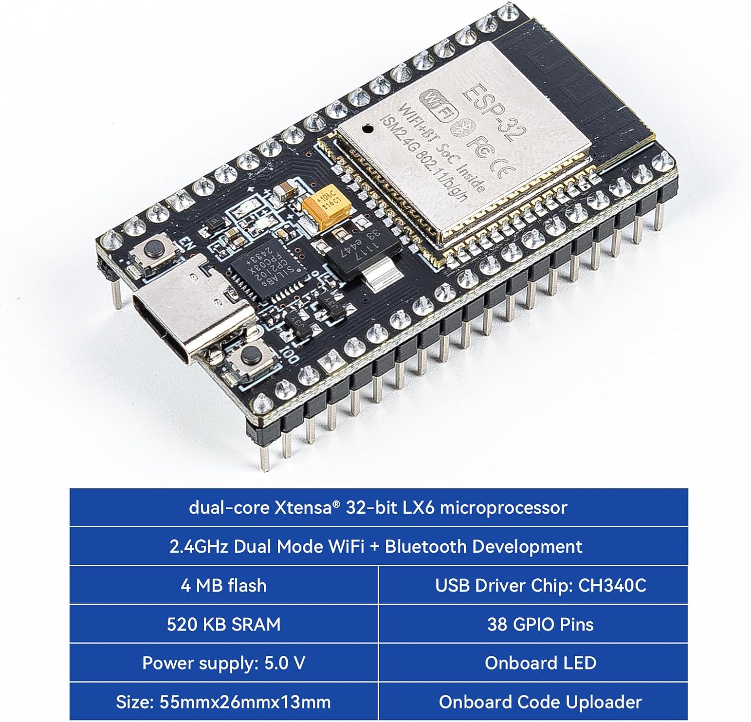 SunFounder ESP32 Ultimate Starter Kit (Compatible with Arduino) ESP32CAM, RoHS Compliant, Python C Scratch, Video Courses, IoT for Beginners Engineers, ESP32 Board & Battery Included