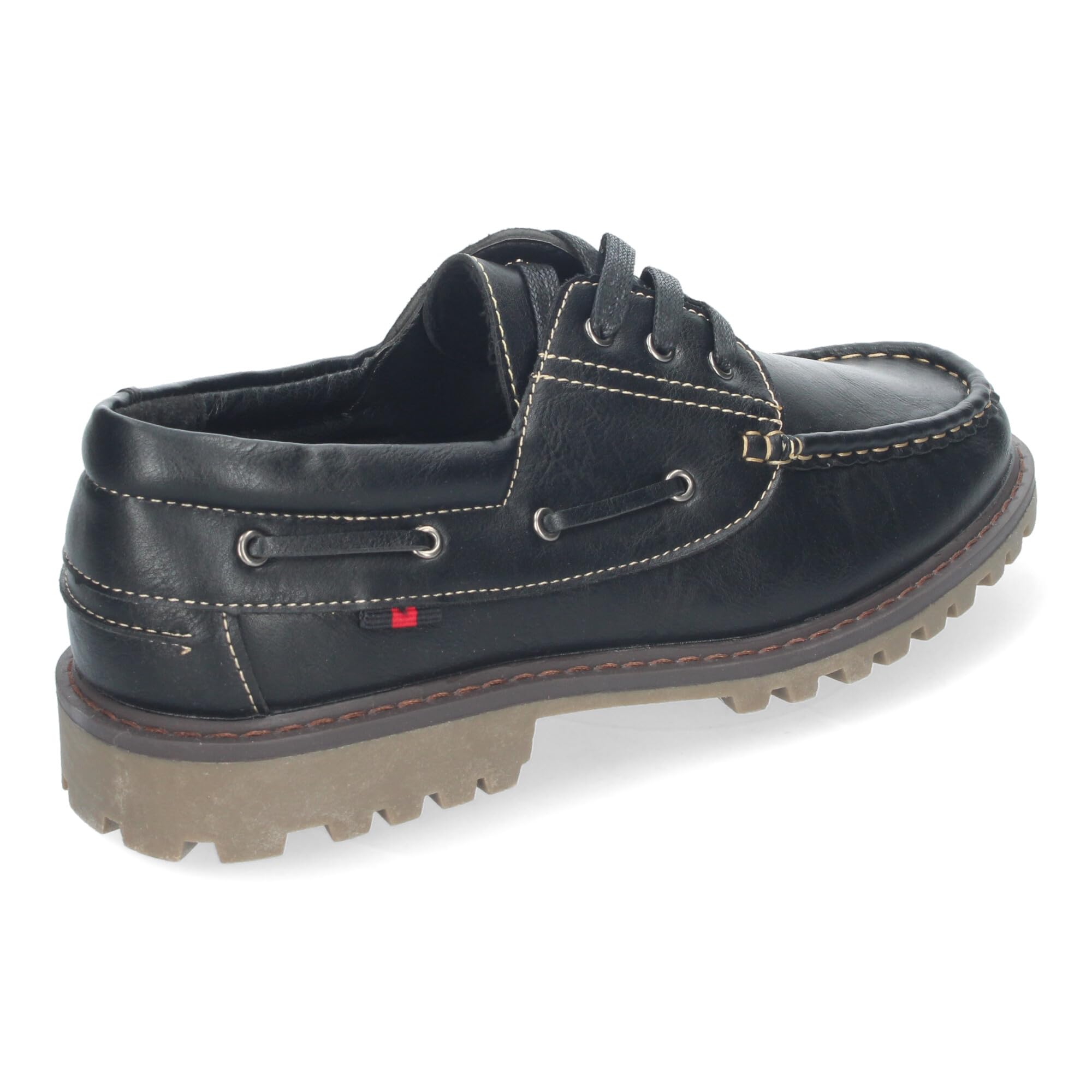 Mocasines Elegantes de Hombre con Suela Dentada Resistente, Diseno Clasico con Cosidos y Cierre de Cordones.