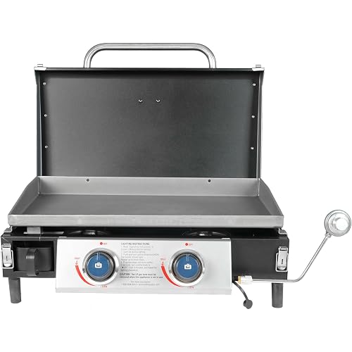 Razor 2-Burner Portable LP Gas Griddle with Lid in Black GGT2131M