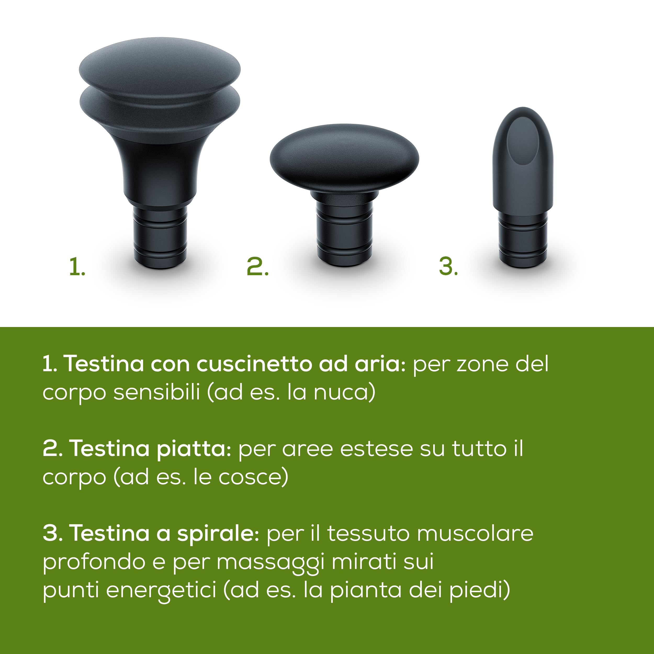 Beurer MG 79 Pistola per Massaggio Sensitive Compatta con 3 Accessori, Massaggio Delicato nelle Zone Sensibili del Corpo, Pratico Massaggiatore Muscolare con 3 Livelli di Intensità e 3 Accessori