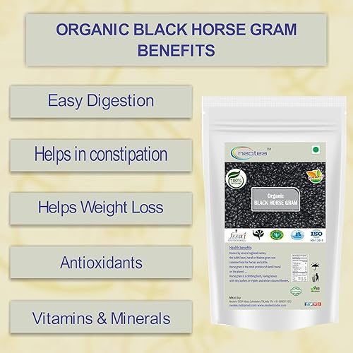 Miniatura 3 de neotea Gramo de caballo negro puro  Karuppu Kollu  Kulthi  Kollu  Macrotyloma uniflorum  250 GM