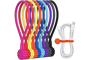 Magnetic Silicone Cable Ties, Phone Cord Holder