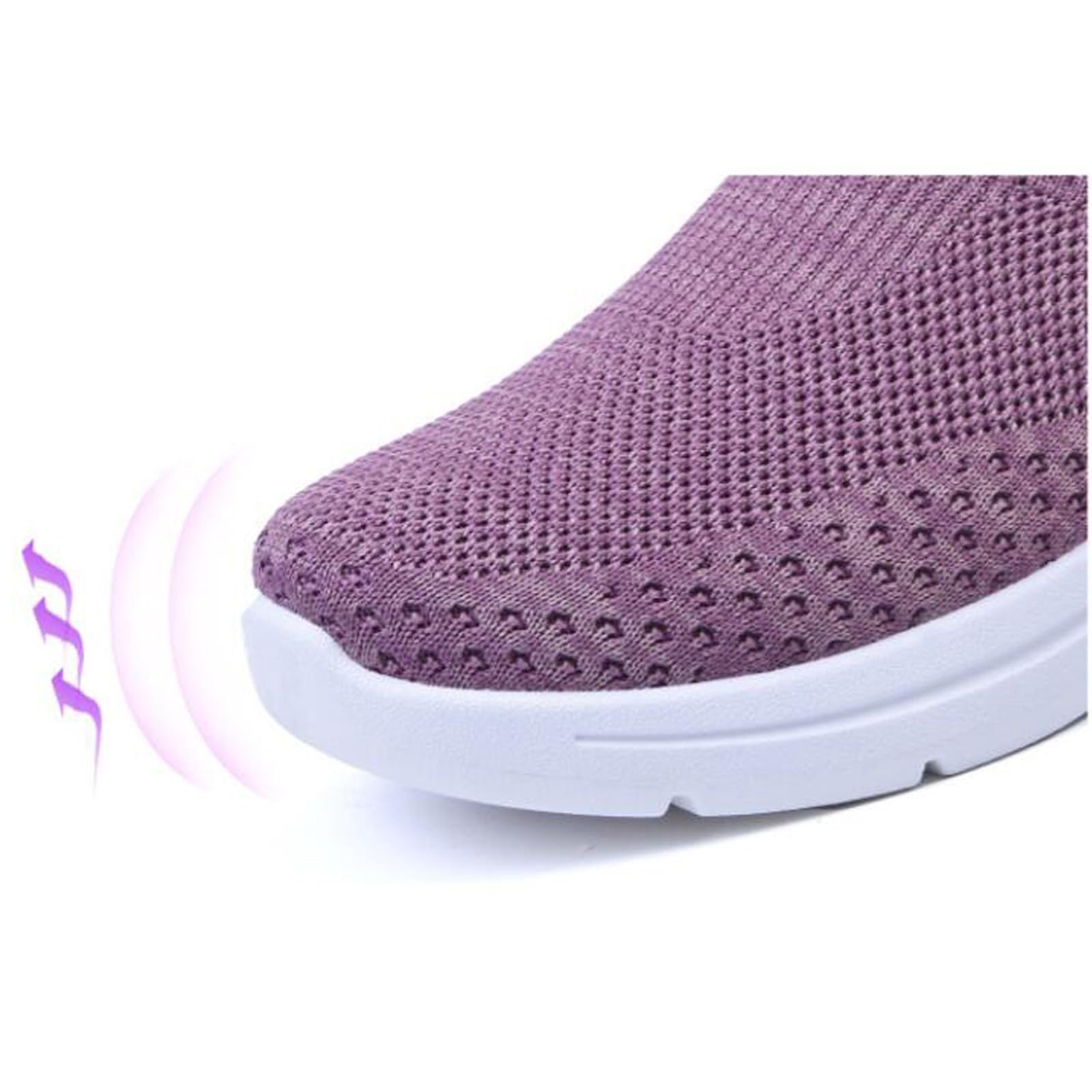 Zapatillas deportivas para mujer suaves transpirables de malla sólida planas para correr tenis primavera verano