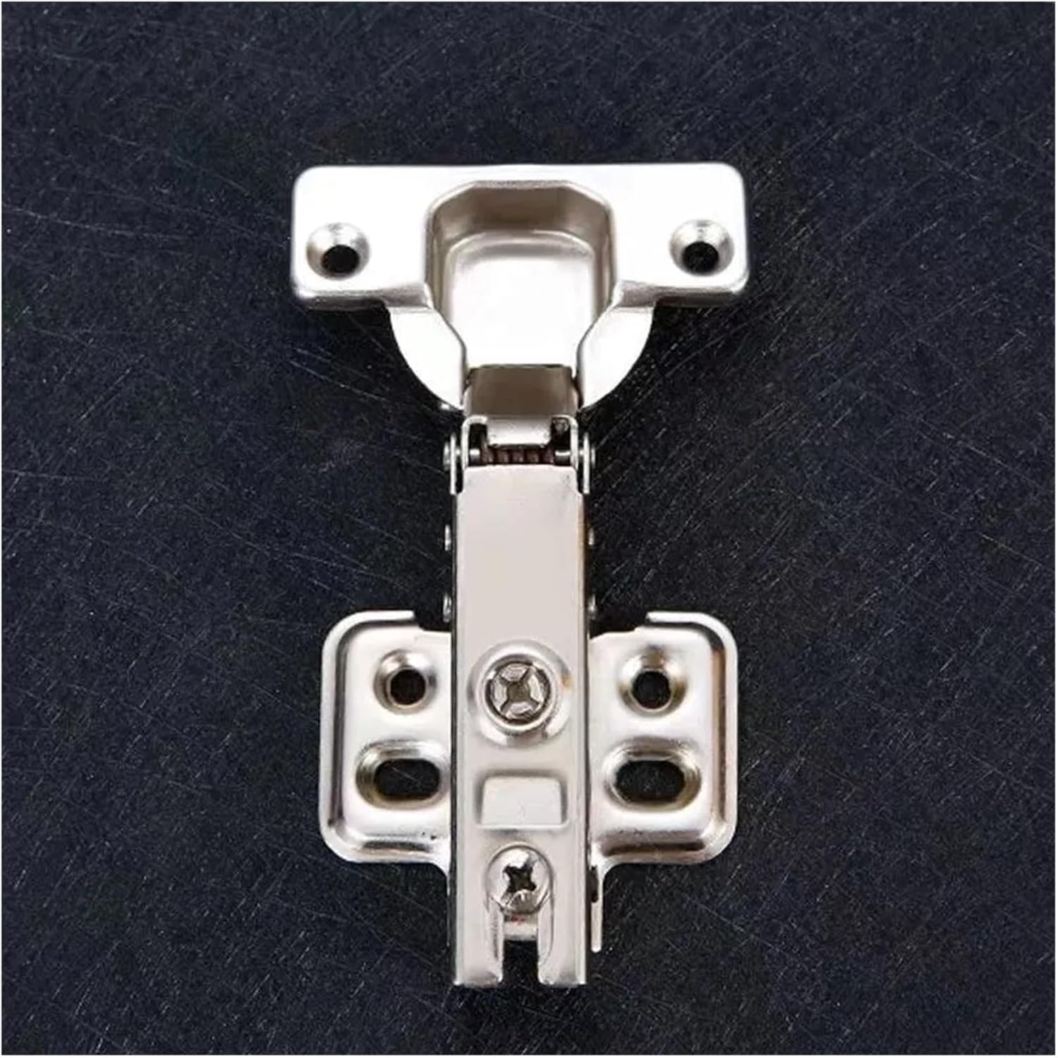 KETTEL 4pcs Stainless Steel Hinge Furniture Hardware Soft Close for Cabinets and Cupboard Furniture Fittings Damper Buffer Hinges (Color : 4Pcs Insert Embed)