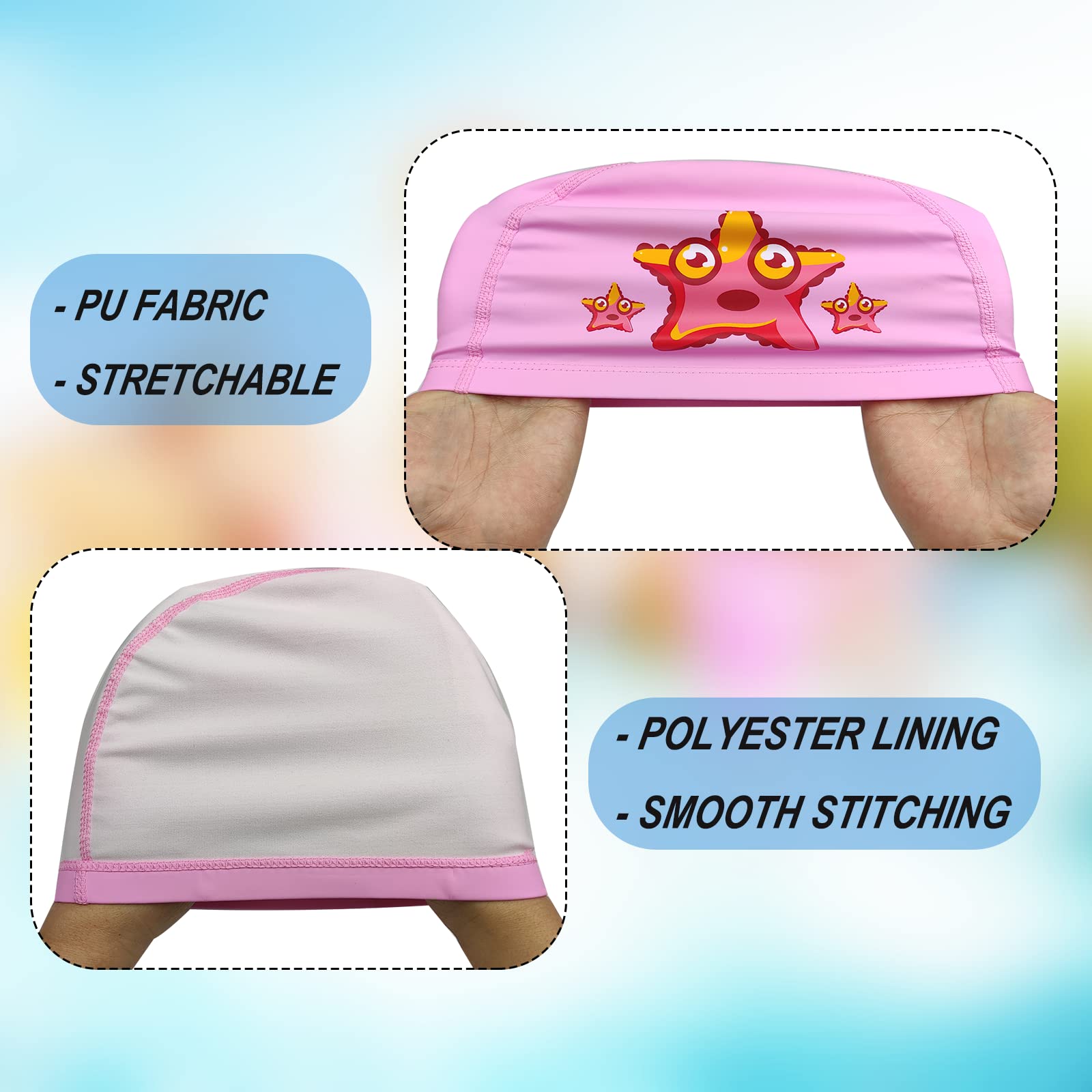 Bonnet De Bain Enfants 4-10 Ans Motifs Animaux - Confortable Et Coloré