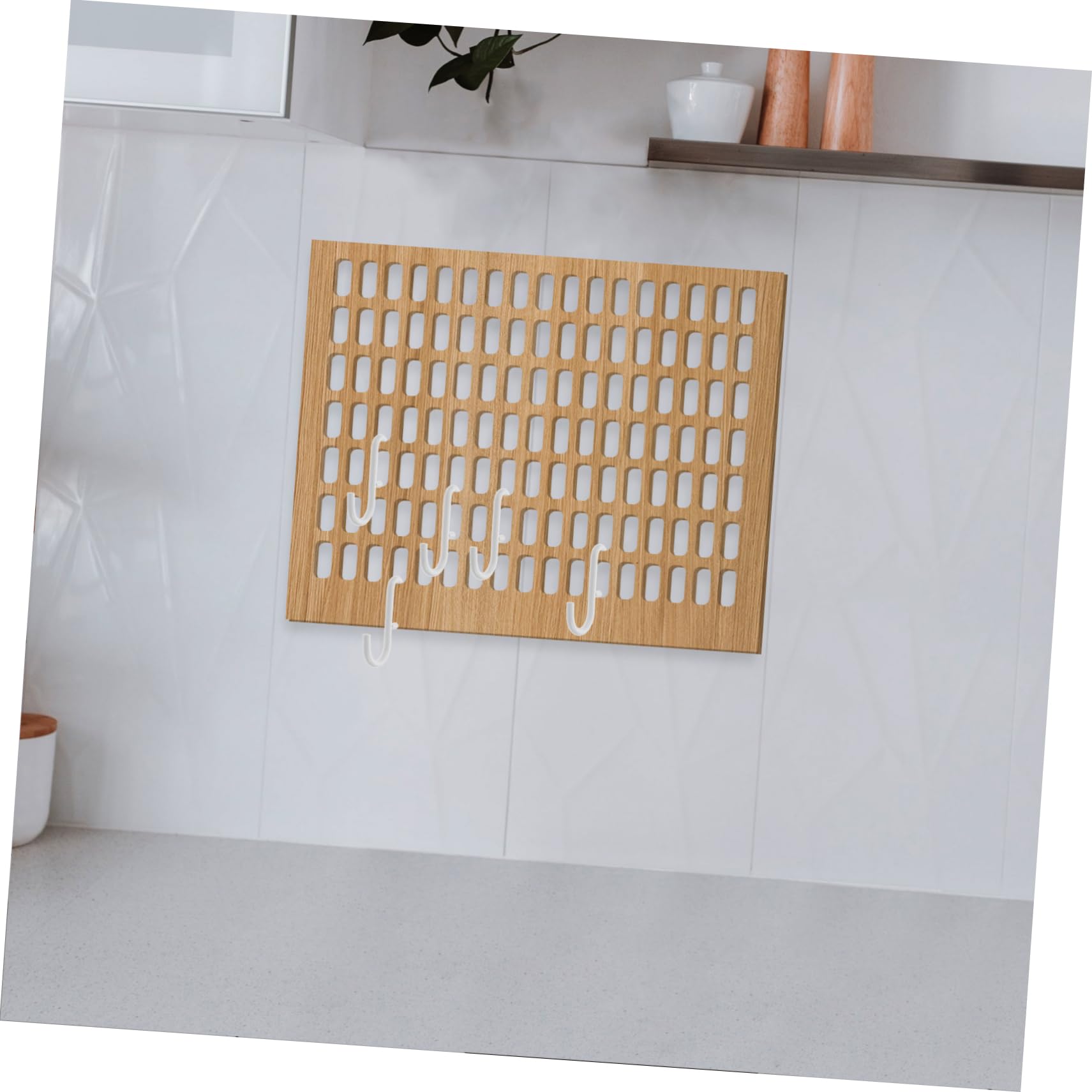 Unomor Multifunctional 5-Piece Pegboard Hooks No-Drill Iron Hangers for Wall for Keys Tools and Small Items Storage