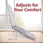 Travel Depot Support portable pour ordinateur portable, support pour bureau ergonomique 6-Levels Support d'ordinateur réglable Angles, ABS Support Riser pour ordinateur portable compatible avec tous les ordinateurs portables et iPad (10-15.6")