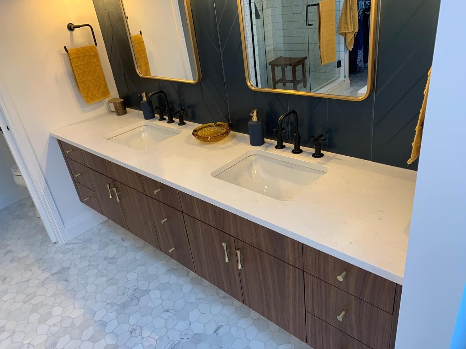 Brushed Brass MCM Cabinet Hardware Mid-Century Modern Style Made of Solid Brass (Hourglass Pull)