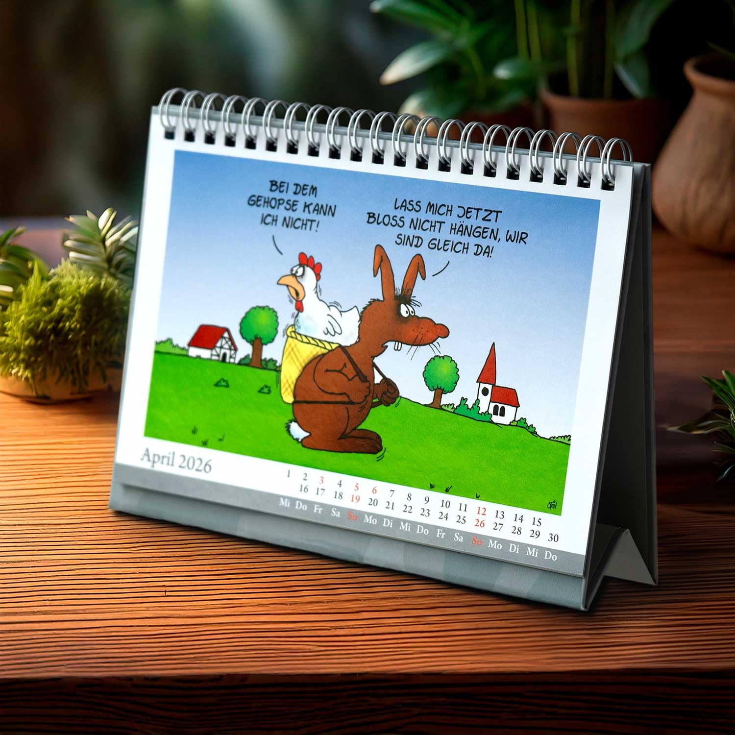 Uli Stein Wandkalender 2026 - Lustiger Rentnerkalender Mit Cartoons 24x33cm