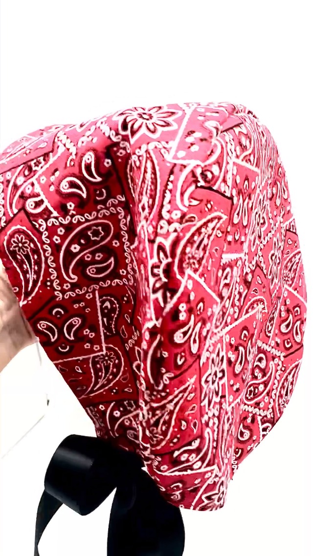 Panda Bears And Bamboo. Adjustable, Fold Up Scrub Hat