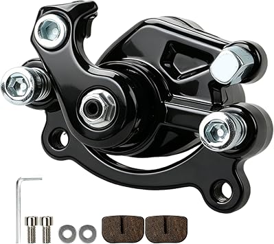 JINGKE Rear Brake Caliper with Brake Pads for Coleman CT100U CC100X RB100 B100 Baja DB30 Dirt Bug 79cc 97cc 99cc 105cc 2.5hp 2.8hp Motovox MBX10 MBX11 Monster Moto MMB-80 MM-B105 PartsBLACK