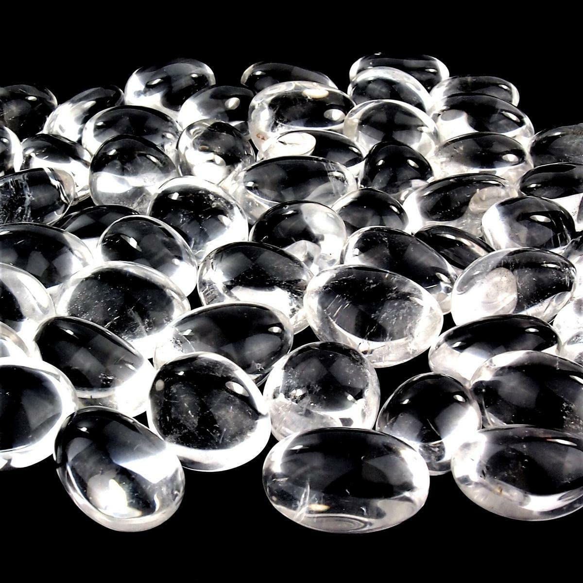 Bergkristall Trommelsteine handpoliert Ø ca. 25 – 40 mm Edelsteine Heilsteine Wassersteine Glückssteine - Schätze der Natur (Packung Nr. 6 mit 1 Kg)