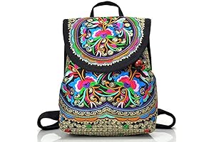 Elegant Embroidered Women's Backpack