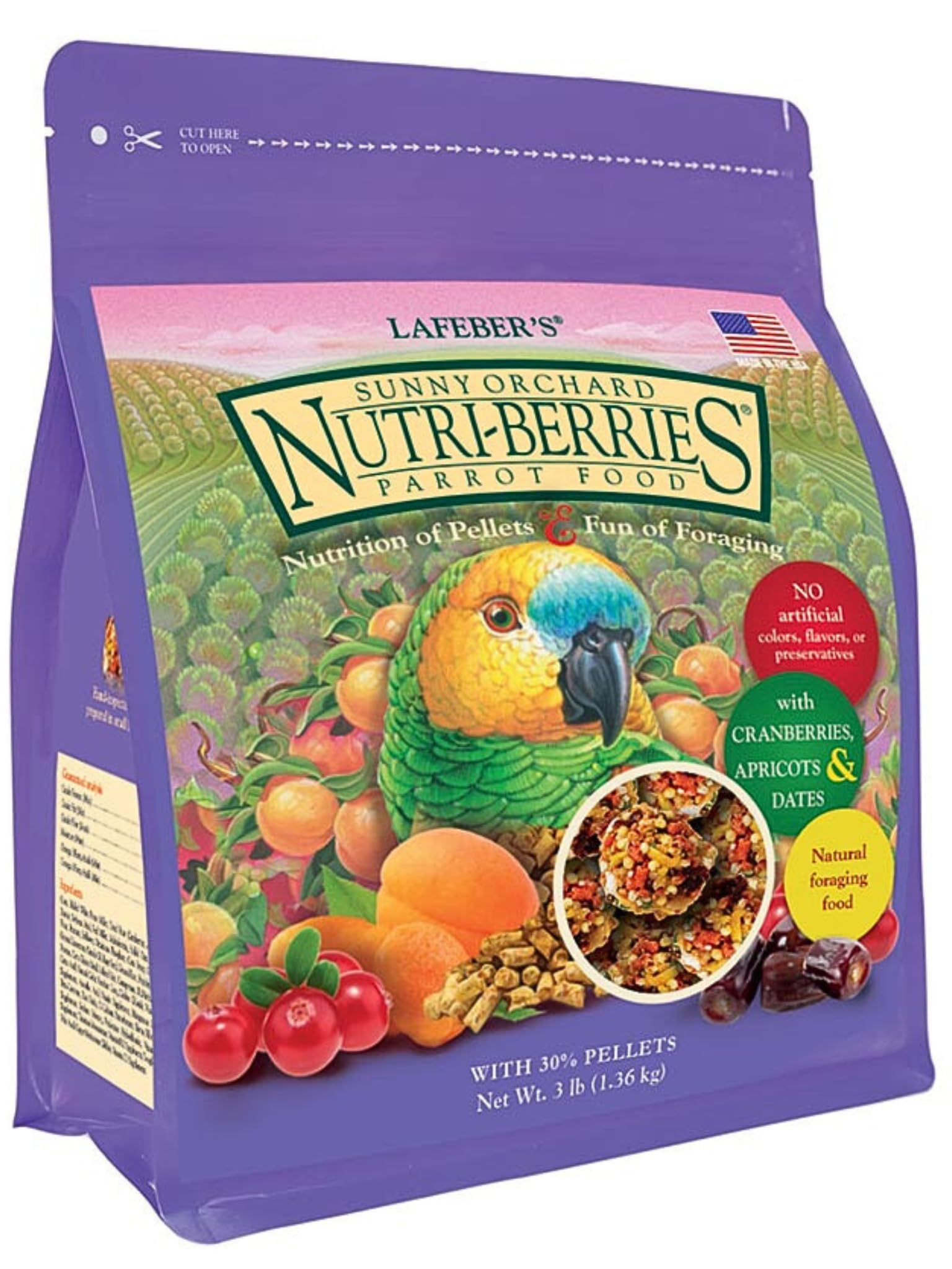 Lafeber Sunny Orchard nutritrie Parrot, 1.36 kg