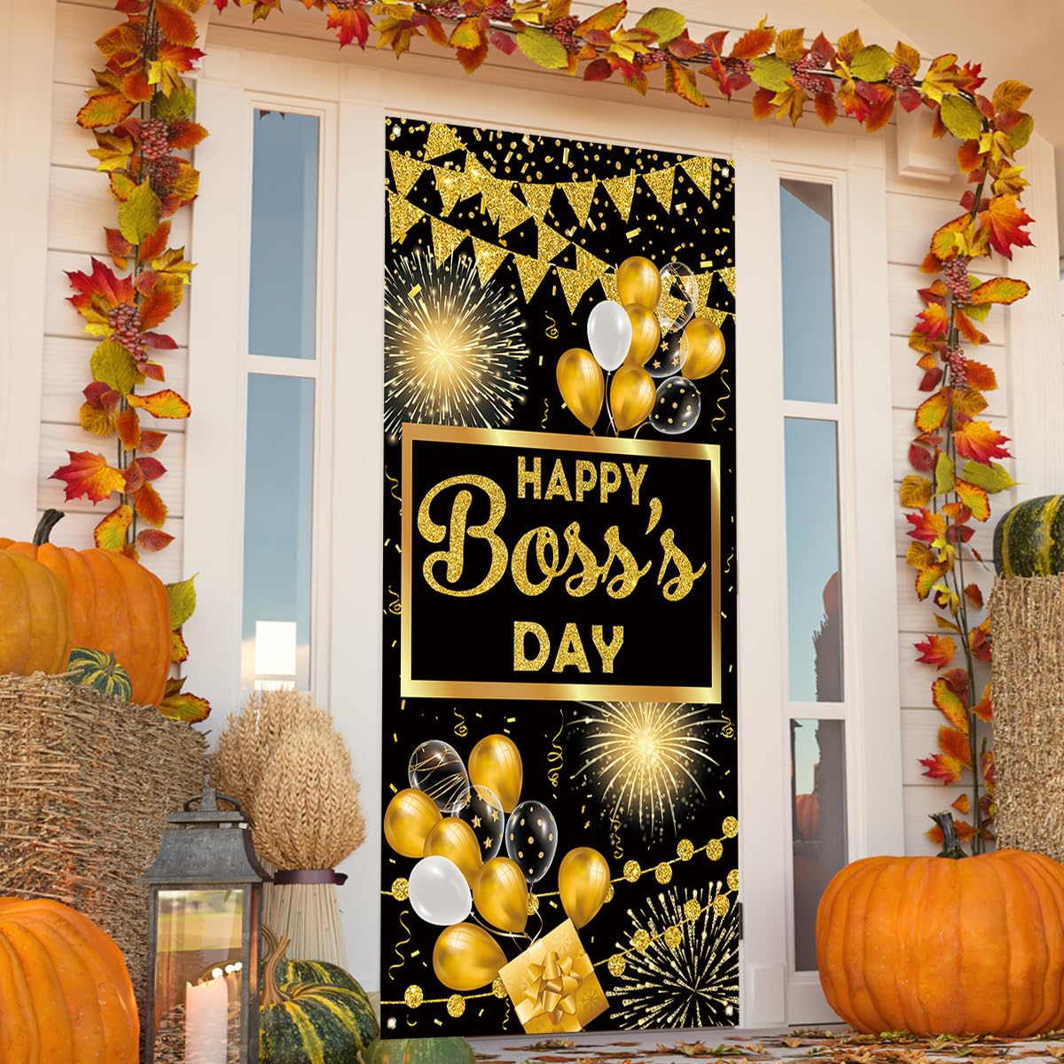 Happy Boss's Day Hintergrund-Banner (208,3 X 150 Cm) – Fotohintergrund Für Bürofeiern & Danksagungen | Aus Vinyl, Einfach Aufzuhängen