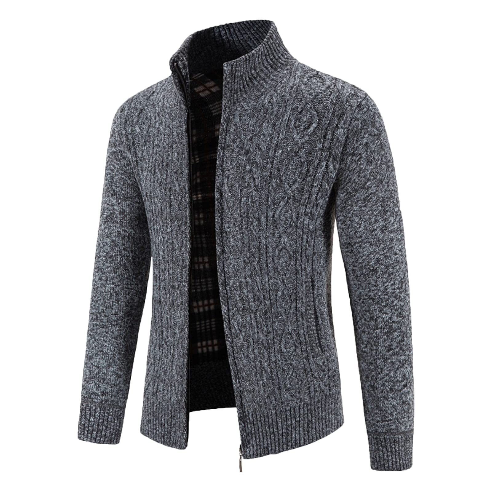 Chaqueta de punto para hombre en punto suelto ideal para paseos de otoño y oficina 5